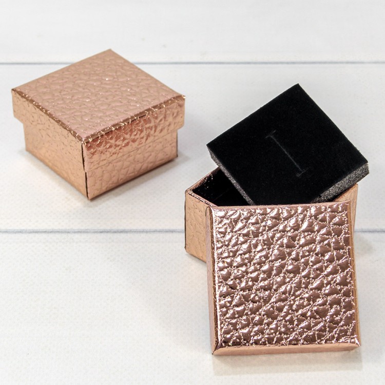 62655/1 Коробка Квадратная 5*5*3,5 "Кожа крокодила" Бронзовый 1/24 1/720