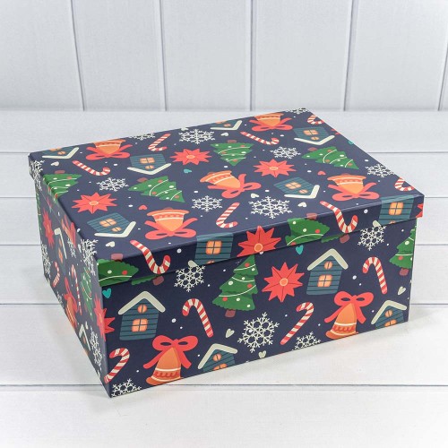 730604/2624 Коробки Прямоугольные Набор 1/10 34*26*15,3 "Новый год" 1/6