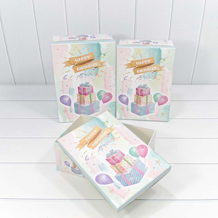 7205010/1 Коробки Прямоугольные Набор 1/3 30,5*22*12,5 Голубой 1/16