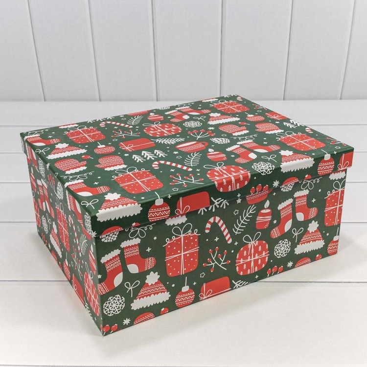 730604/2306 Коробки Прямоугольные Набор 1/10 34*26*15,3 "Новый год"-2306 1/6