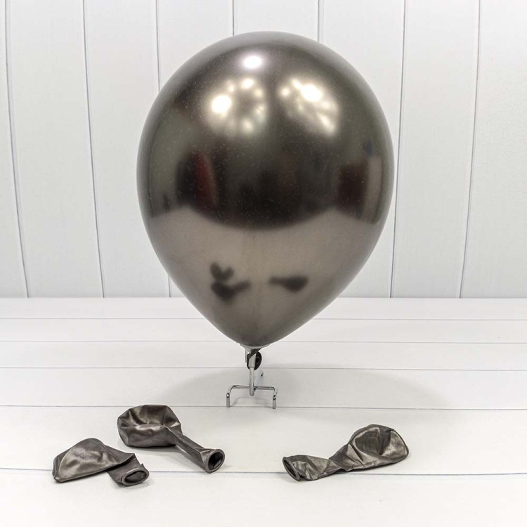 18100/10	Шарики воздушные из латекса "Хром" 11"/28см (50 шт.) 2,8г Тёмно-серый 1/120
