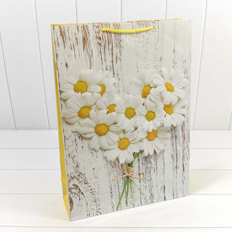 00019A Пакет подарочный "Цветы" 32*45*11 см 157 гр (микс) 1/20 1/240