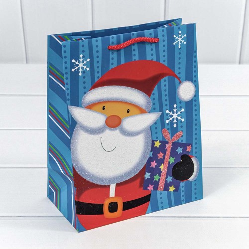 300383E Пакет подарочный с тиснением "Новогодний" (микс) 18*23*10 1/20 1/360