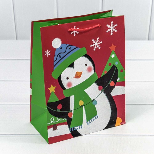 300383E Пакет подарочный с тиснением "Новогодний" (микс) 18*23*10 1/20 1/360