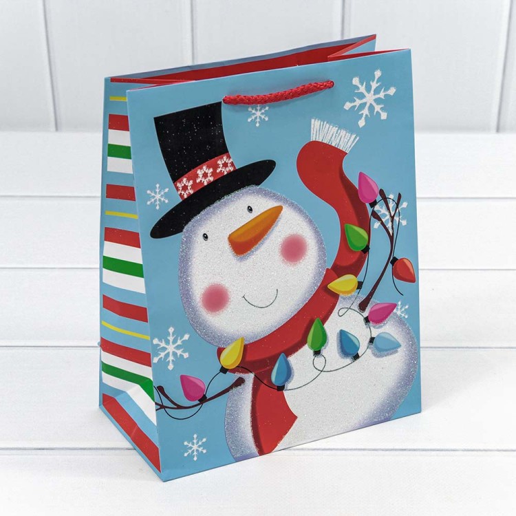 300383E Пакет подарочный с тиснением "Новогодний" (микс) 18*23*10 1/20 1/360