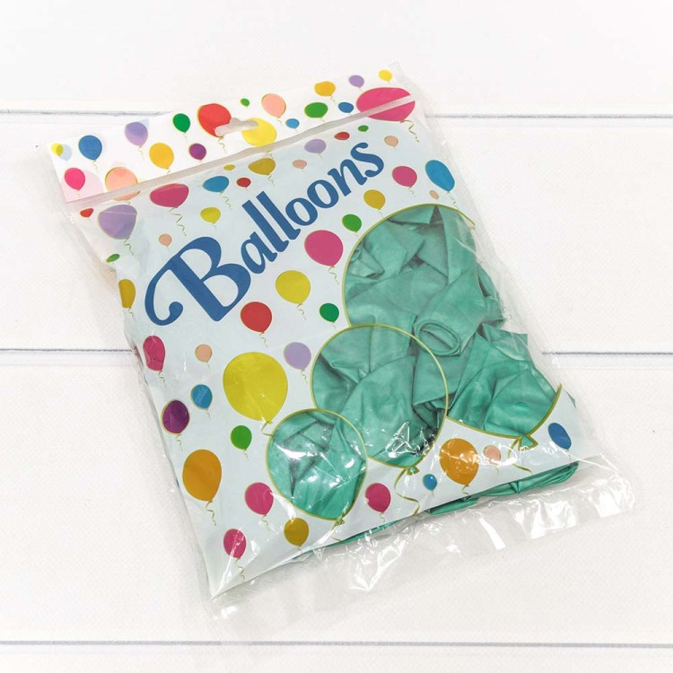 18100/12 Шарики воздушные из латекса "Хром" 11"/28см (50 шт.) 2,8г Мятный 1/120