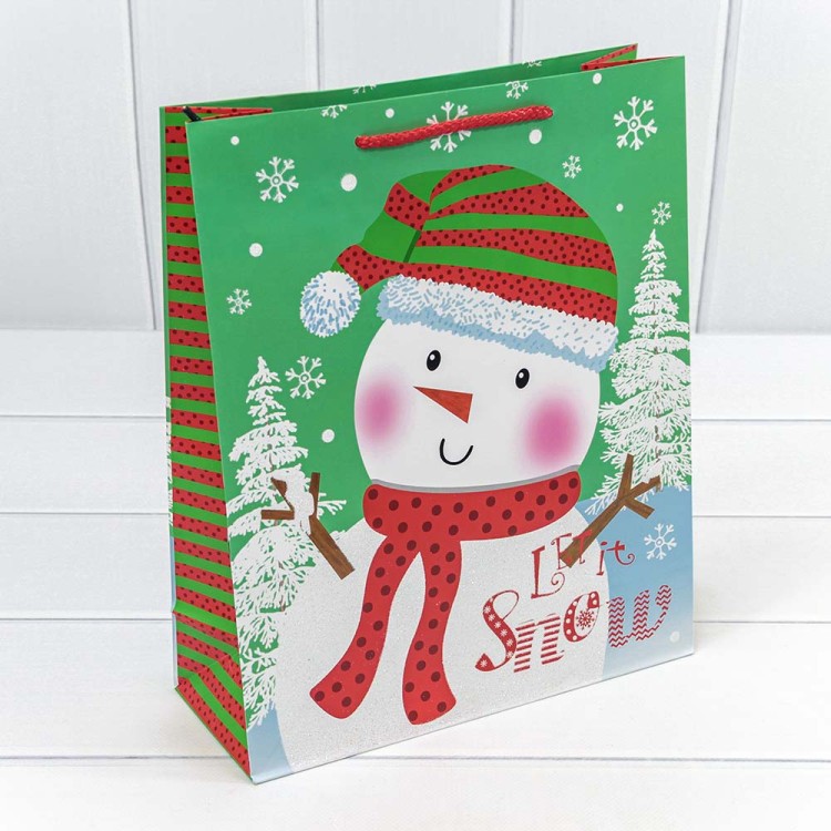 300383C Пакет подарочный с тиснением "Новогодний" (микс) 26*32*13 1/20 1/240