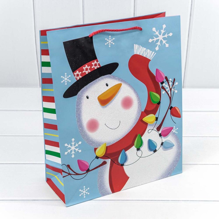 300383C Пакет подарочный с тиснением "Новогодний" (микс) 26*32*13 1/20 1/240