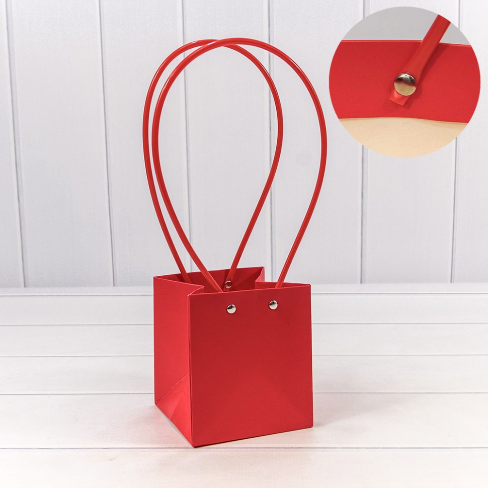 000171F/1 Пакет подарочный "Ваза для цветов" 13*11,5*11,5 Красный/Белый 1/10 1/150 000171F/1 Пакет подарочный "Ваза для цветов" 13*11,5*11,5 Красный/Белый 1/10 1/150