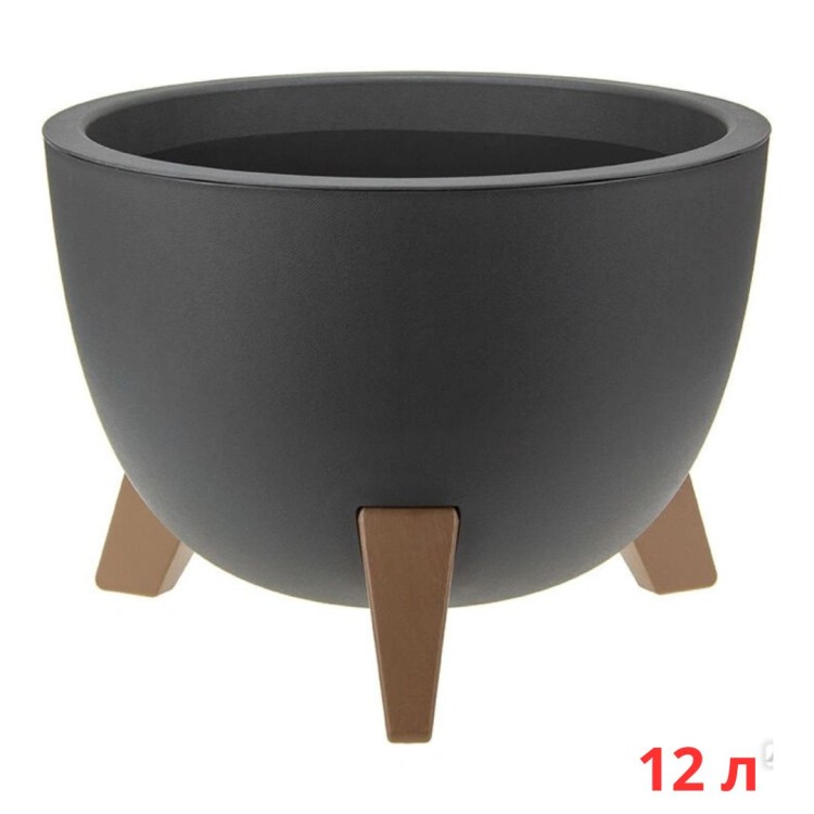 М3187/2 Кашпо ФЛОРИАН D350мм 12л Графитовый