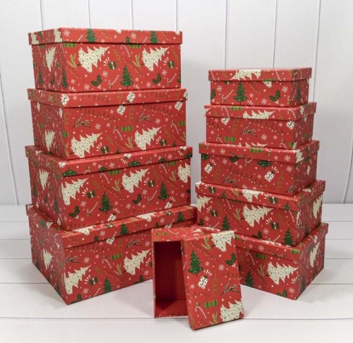 730604/2110 Коробки Прямоугольные набор 1/10 34*26*15,3 "Новый год"-2110 1/6