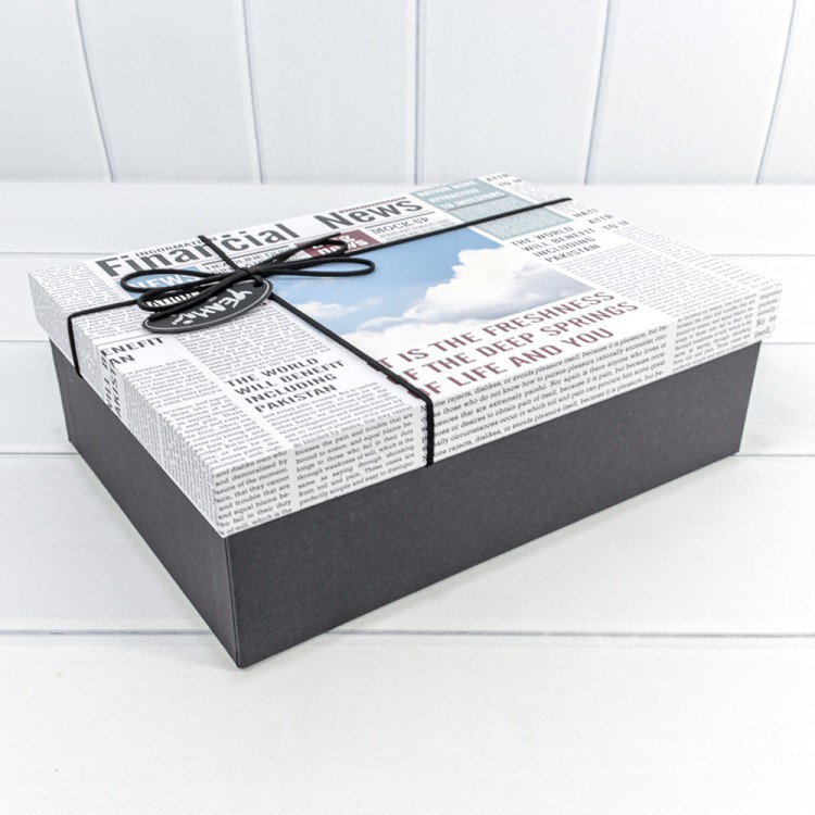 721617/1 Коробки Прямоугольные Набор 1/3 29*21*9,5 "Financial News"-1 1/12