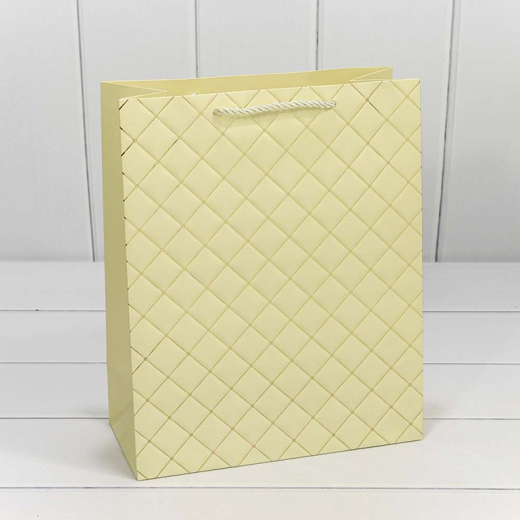 300391C/5 Пакет подарочный "Ромб" Бежевый 26*32*12 210г 1/20 1/240