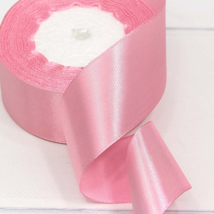 562-38/79 Лента Атласная Сатин 3,8см*25ярд Розовый-79 1/5 1/60