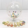 17100 Шарики воздушные из латекса с конфетти 12"/30см (100 шт.) 2,8г (микс) 1/40