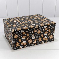 730604/1645 Коробки Прямоугольные набор 1/10 34*26*15,3 "Новый год"-1645 1/6