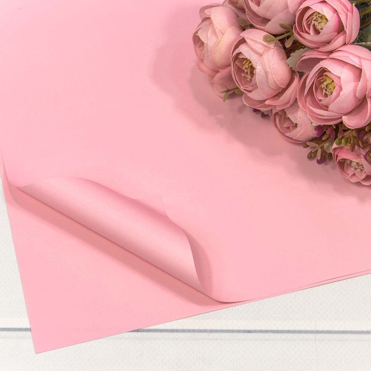 1698/182 Плёнка в листах 60*60 (20 шт.) матовая "Корейская" 55мкм Розовый-182 1/60