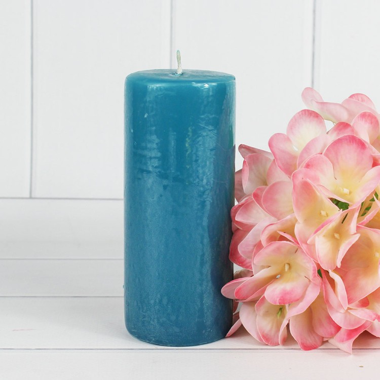1381580200 Свеча парафиновая бирюза, цилиндр 50 H120 мм 1/1