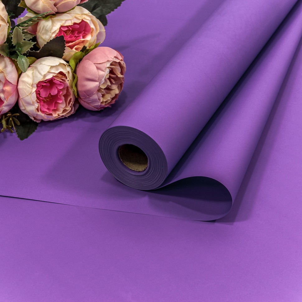 1838/7441 Плёнка 58см 800г матовая "Корейская" 65мкм Фиолетовый 1/12 1838/7441 Плёнка 58см 800г матовая "Корейская" 65мкм Фиолетовый 1/12