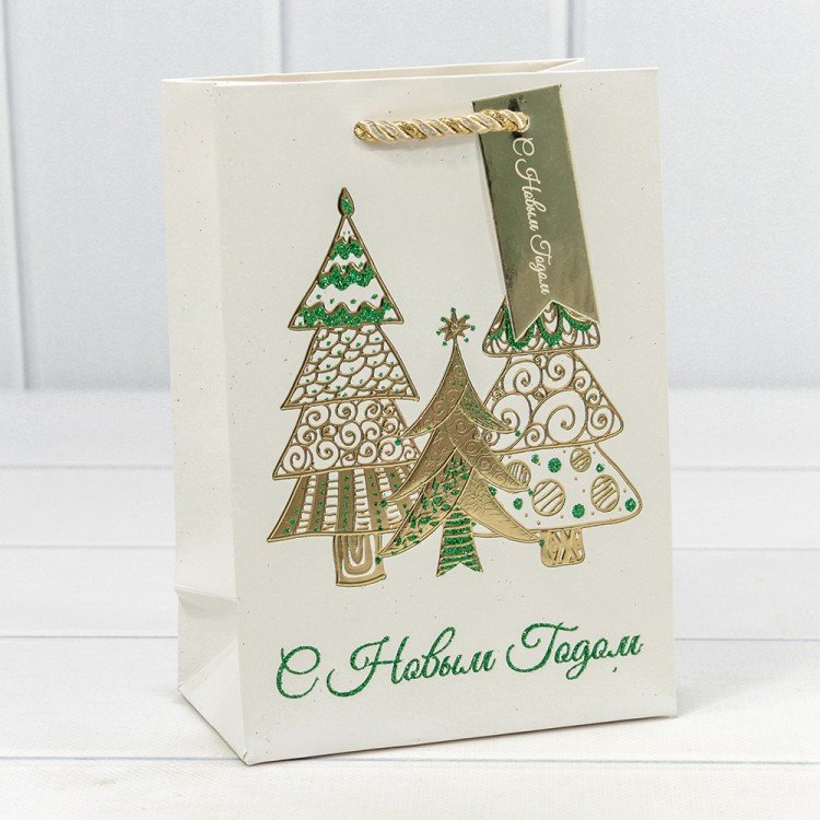 300434G Пакет подарочный "Новый год" (микс 434) 14*20*8 210г 1/20 1/480