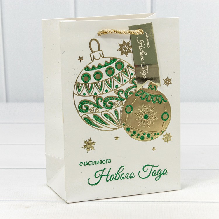 300434G Пакет подарочный "Новый год" (микс 434) 14*20*8 210г 1/20 1/480