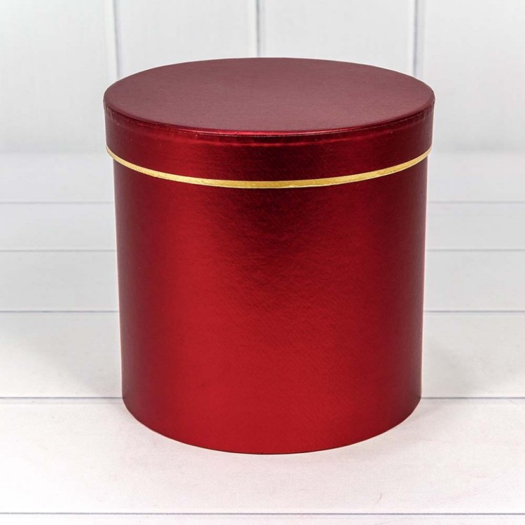 720786/2 Коробки Цилиндр Набор 1/3 19,5*19 "Металл" Красный 1/12