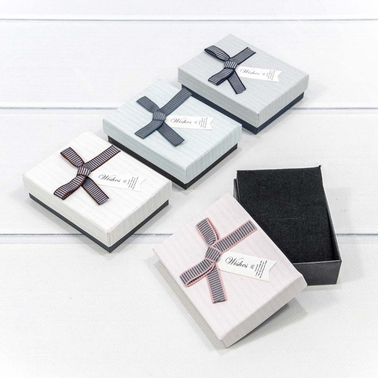 91103/8 Коробка Прямоугольная 9*7*2,7 с бантиком (микс 8) 1/24 1/768