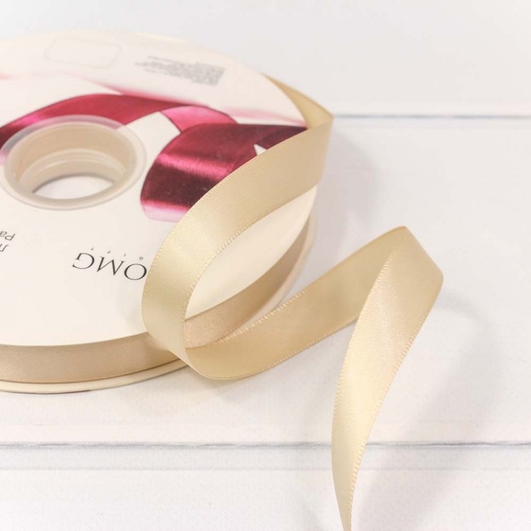 556-15/815 Лента Атласная Полиэстер класс А 1,5см*100ярд Пудровый 1/18 1/72