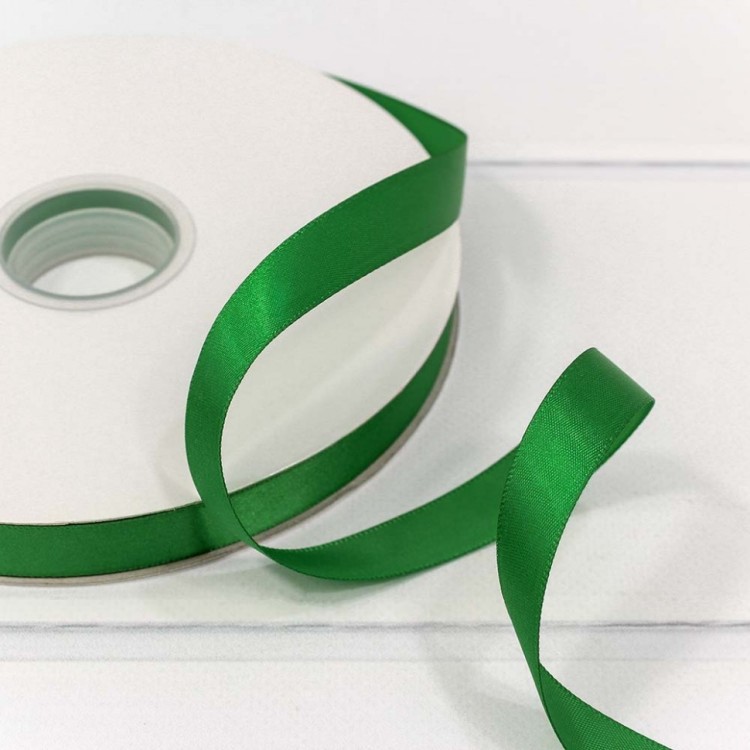 556-15/580 Лента Атласная Полиэстер класс А 1,5см*100ярд Зеленый 1/18 1/72