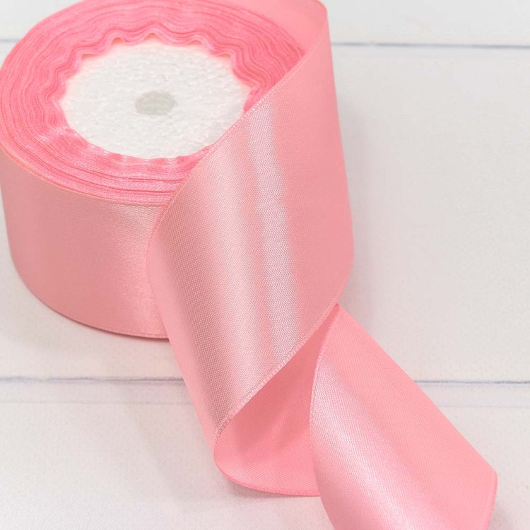 562-50/148 Лента Атласная Сатин 5см*25ярд Розовый-148 1/4 1/160