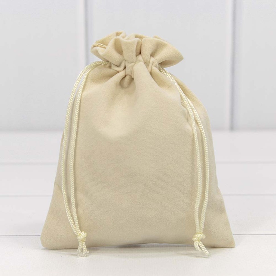 000811H/22 Мешочки бархатные 12*15 Бежевый 1/50 1/2000  