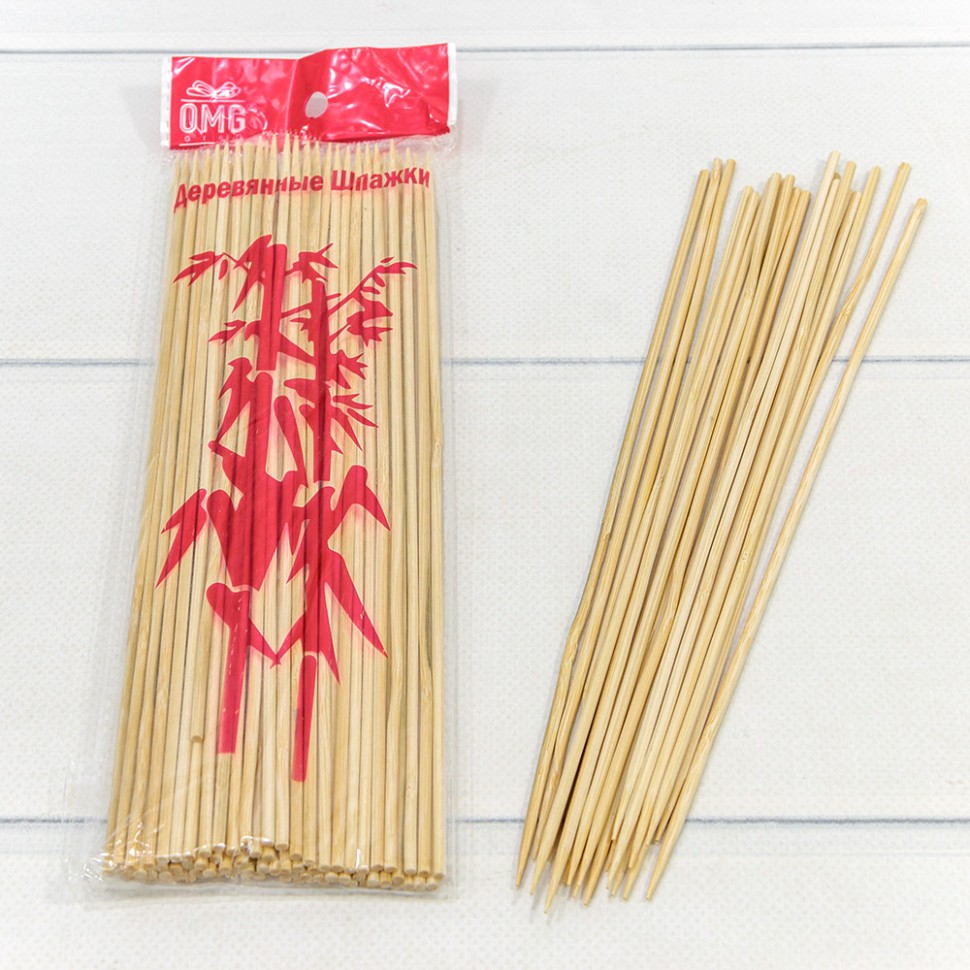 000778/25 Шпажки деревянные (100 шт.) 25см*3мм 1/150