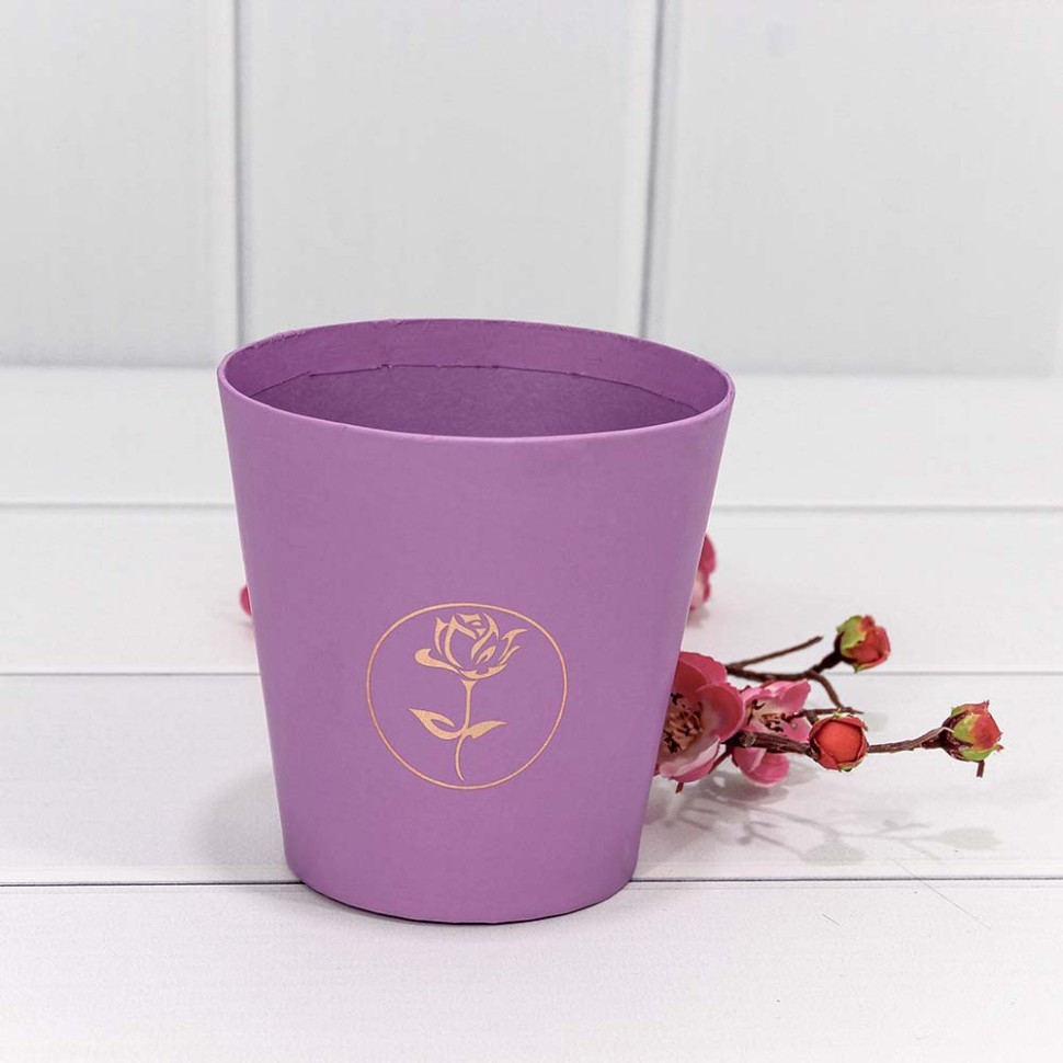 720788/8 Коробка "Ваза для цветов" 10,7*10,6 с тиснением "Мини" Сиреневый 1/10 1/120 720788/8 Коробка "Ваза для цветов" 10,7*10,6 с тиснением "Мини" Сиреневый 1/10 1/120