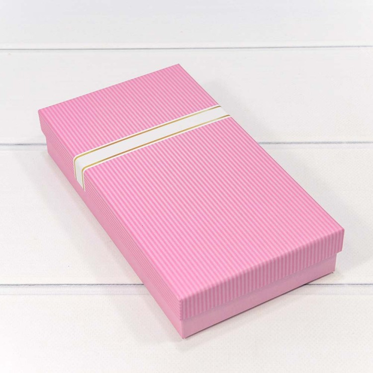 6232212/3 Коробка Прямоугольная 22*12*4 под кошелек Розовый 1/10 1/120