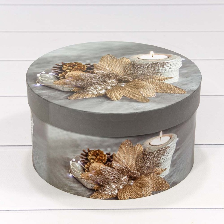 7302247/2113 Коробки Круглые Набор 1/3 21*11,5 "Новый год"-2113 1/30