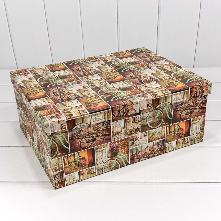 721902/1142 Коробки Прямоугольные Набор 1/15 42,5*33*17,6 "Ретровелосипеды" 1/2