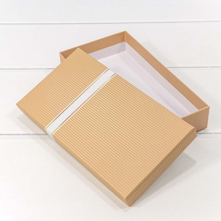 6232212/4 Коробка Прямоугольная 22*12*4 под кошелек Серовато-жёлтый 1/10 1/120