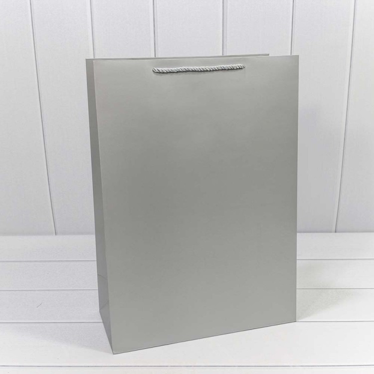 300480A/3 Пакет подарочный "Фактура" Серебряный 32*45*15 210г 1/20 1/120