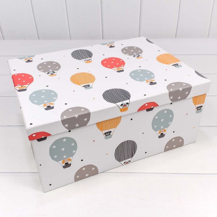 721604/1836 Набор коробок 1/10 прямоугольный 34*26*15,3 см Собачки на воздушных шарах 1/6