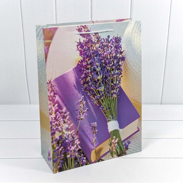 000190A Пакет подарочный "Лаванда" (микс 190) 31*42*12 210г 1/20 1/120 
