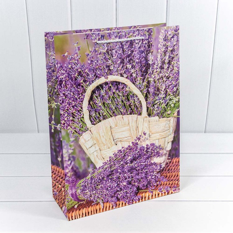 000190A Пакет подарочный "Лаванда" (микс 190) 31*42*12 210г 1/20 1/120 