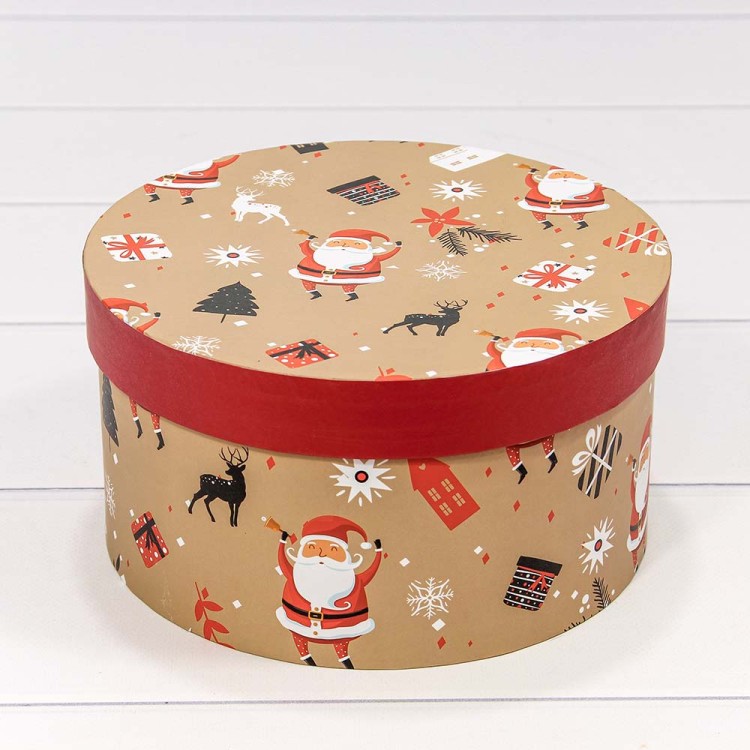 7302247/2120 Коробки Круглые Набор 1/3 21*11,5 "Новый год"-2120 1/30