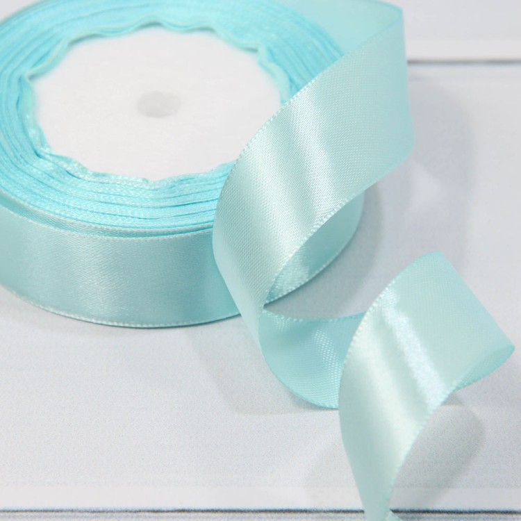 562-25/78 Лента Атласная Сатин 2,5см*25ярд Голубой 1/5 1/120