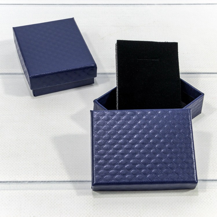 62797/5 Коробка Прямоугольная 9*7*2,8 "Ромбики-2" Синий 1/12 1/240