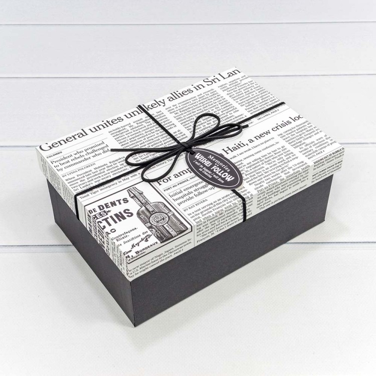 72191/21 Коробки Прямоугольные Набор 1/3 22,5*16*9,5 "Газета" 1/20