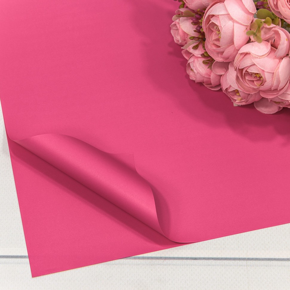 1698/219 Плёнка в листах 60*60 (20 шт.) матовая "Корейская" 55мкм Малиново-розовый 1/60 1698/219 Плёнка в листах 60*60 (20 шт.) матовая "Корейская" 55мкм Малиново-розовый 1/60