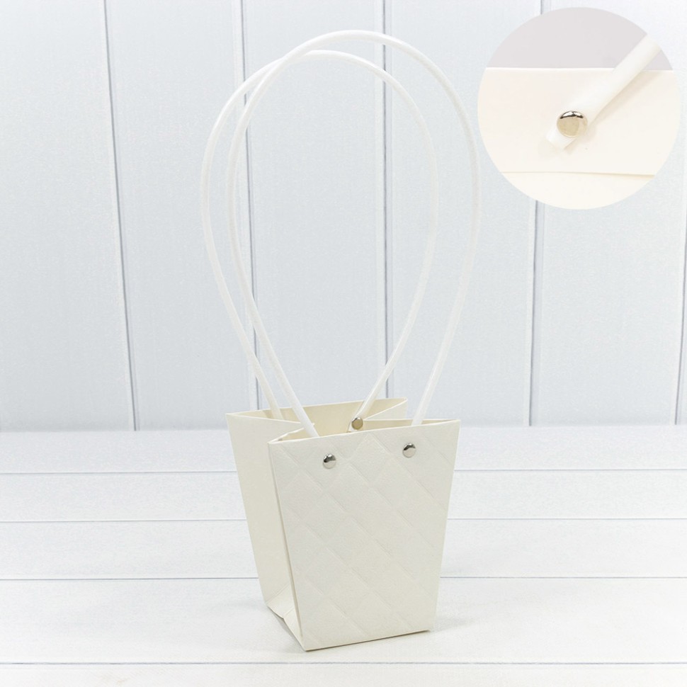 000174H/7 Пакет подарочный "Ваза для цветов" 12,5*12*8 " Квадраты" Белый 1/10 1/200 000174H/7 Пакет подарочный "Ваза для цветов" 12,5*12*8 " Квадраты" Белый 1/10 1/200