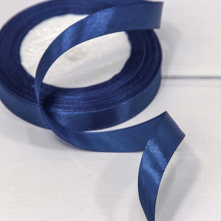 562-15/40 Лента Атласная Сатин 1,5см*25ярд Синий 1/10 1/600