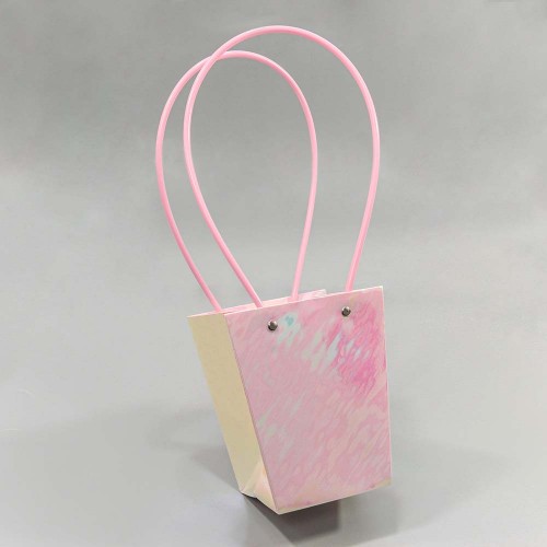 000177G	Пакет подарочный "Ваза для цветов" 15,5*13*9,5 "Перламутр" 1/10 1/150