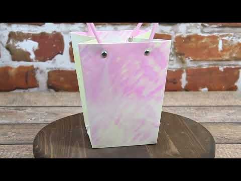 000177G	Пакет подарочный "Ваза для цветов" 15,5*13*9,5 "Перламутр" 1/10 1/150 Видео